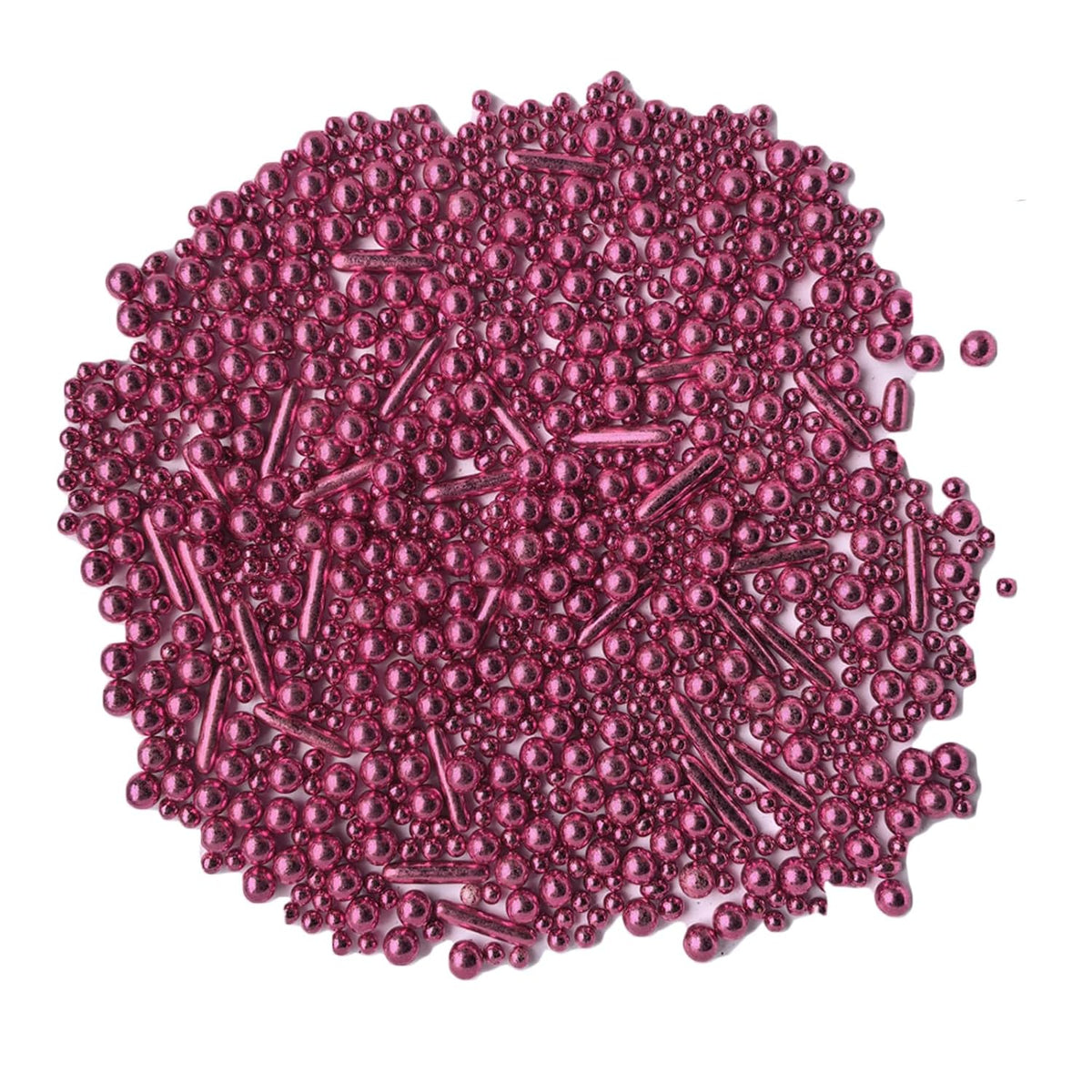Sprinkles Pink Pearl Sugar Candy Mix Size Baking Cake Decorations Cupcake Toppers Celebrations Shaker Jar Wedding Shower Party (120g/4.2oz）