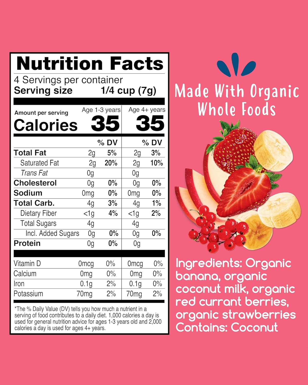 Amara Smoothie Melts - Mixed Red Berries - Baby Snacks Made With Fruits and Vegetables - Healthy Toddler Snacks For Your Kids Lunch Box - Organic Plant Based Yogurt Melts - 6 Resealable Bags