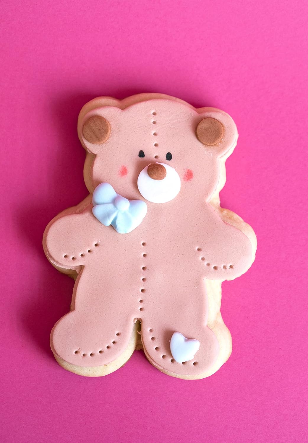 Teddy Bear Cookie Cutter Set – Sharp & Stainless Steel Cooking Utensils – A Fun Fit for Sandwiches, Pancakes & Fruits – Dishwasher-Safe 3-Piece Bakery Supplies by Sweet Cookie Crumbs (Large Sizes)