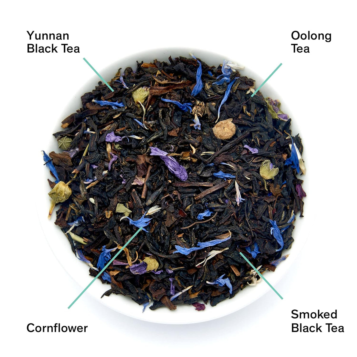 August Uncommon Black Metallic – Violet and Elderberry Tea Black – Lush Blend with Dark Berry and Floral Notes – Loose Leaf Tea Caffeinated for Daily Enjoyment in a Resealable Pouch (1.75oz)