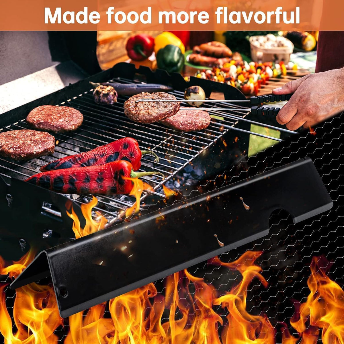 Porcelain-Enameled Grill Flavorizer Bar BBQ Gas Grill Replacement Parts for Weber Genesis II 300 Series E-310 E-315 E-330 E-335 S-310 S-335
