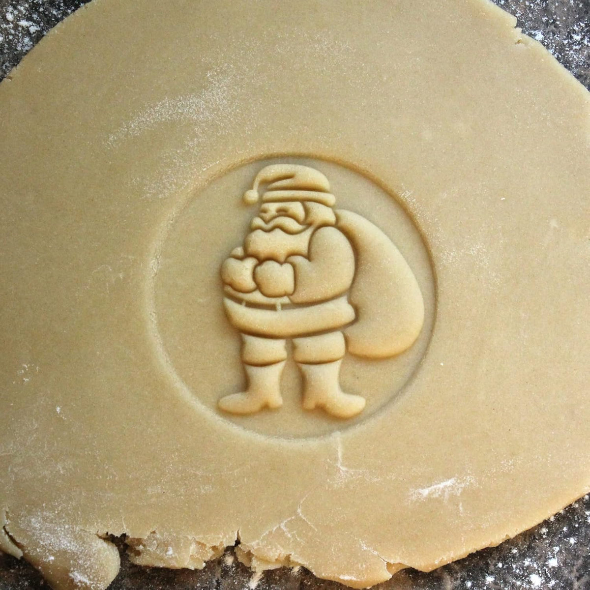 Wood Cookie Stamp, 2.5 Inch (Santa CS-048)