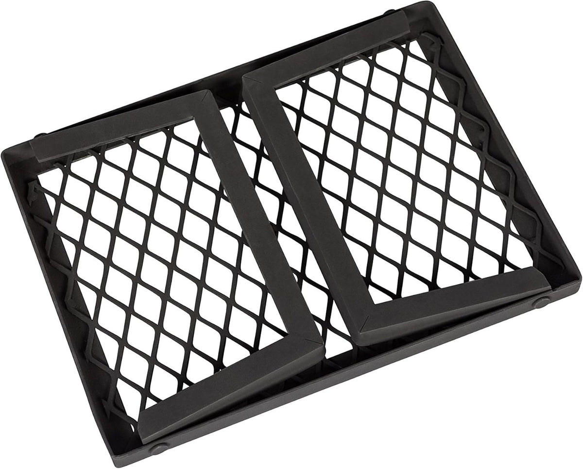 Amazon Basics Heavy-Duty Portable Camping Grill Grate for Campfire Cooking, Black