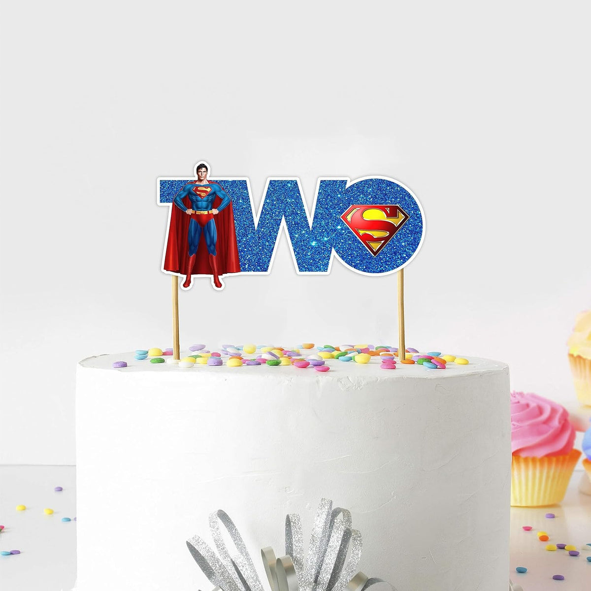 Seyal® Suprman Two Cake Topper