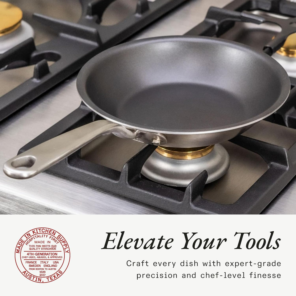Made In Cookware - ProCoat 8" Non Stick Frying Pan (Graphite) - 5 Ply Stainless Clad Nonstick - Professional Cookware - Crafted in Italy - Induction Compatible