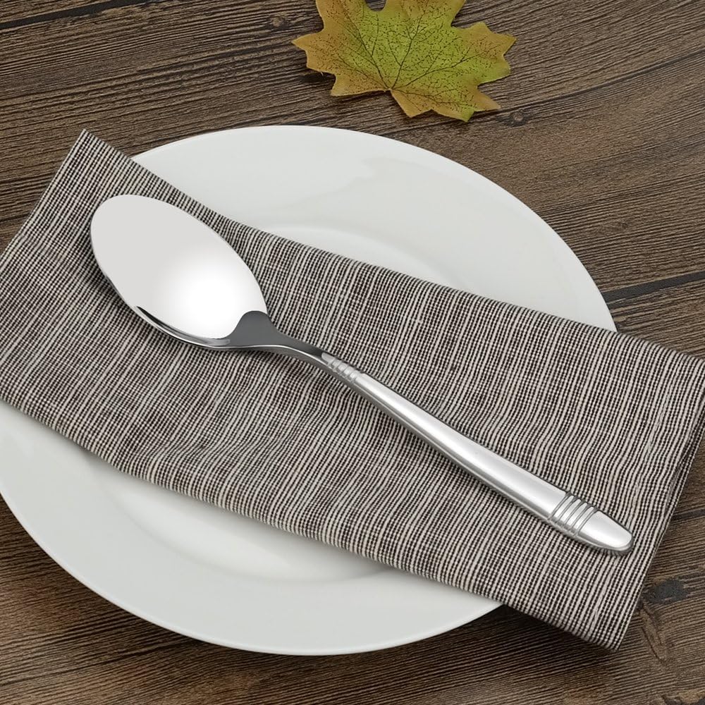 Begale 12 Pieces Stainless Steel Dinner Spoons, Cutlery Spoon