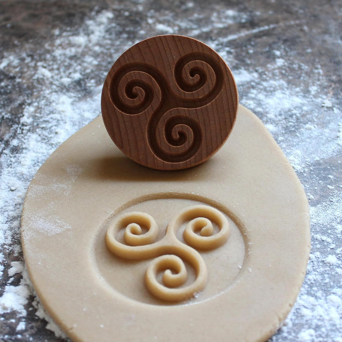 Wood Cookie Stamp, 2.5 Inch (Triskelion CS-119)
