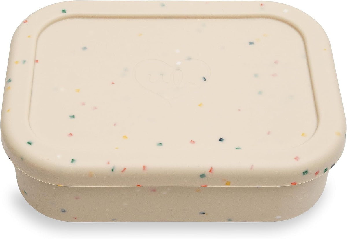 Ullabelle Leak Proof Bento Box Food-Grade Silicone Bento, BPA, Phthalate, Lead, & PVC Free - Bento Lunch Box for Daycare, Kids, & Adults - Leak Resistant Sets With Lids Snack Box Container (Beige)