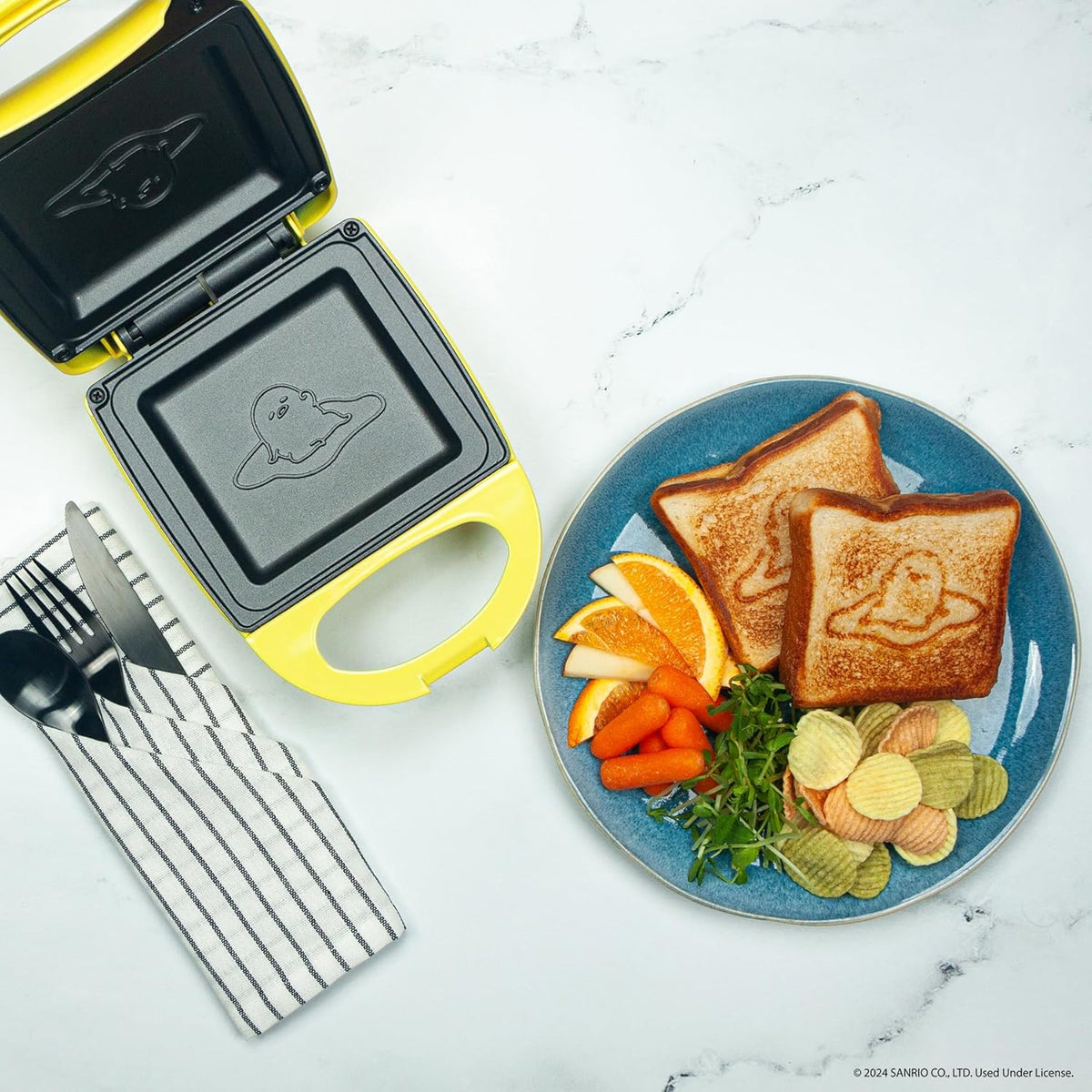 Uncanny Brands Sanrio Gudetama Sandwich Maker - Small Kitchen Appliance