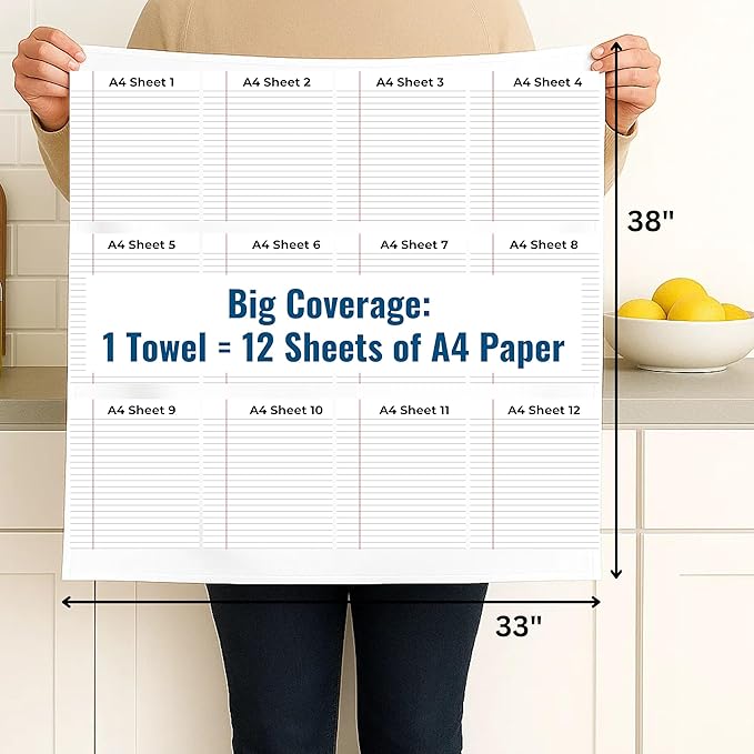 Flour Sack Towels | Tea Towel for Crafts| Kitchen Dish Cotton Blank Towel for Embroidery| Baking Bread Proofing Linen Cover| Thick Absorbent Quick Dry| 7 Pack 33"x38" Natural