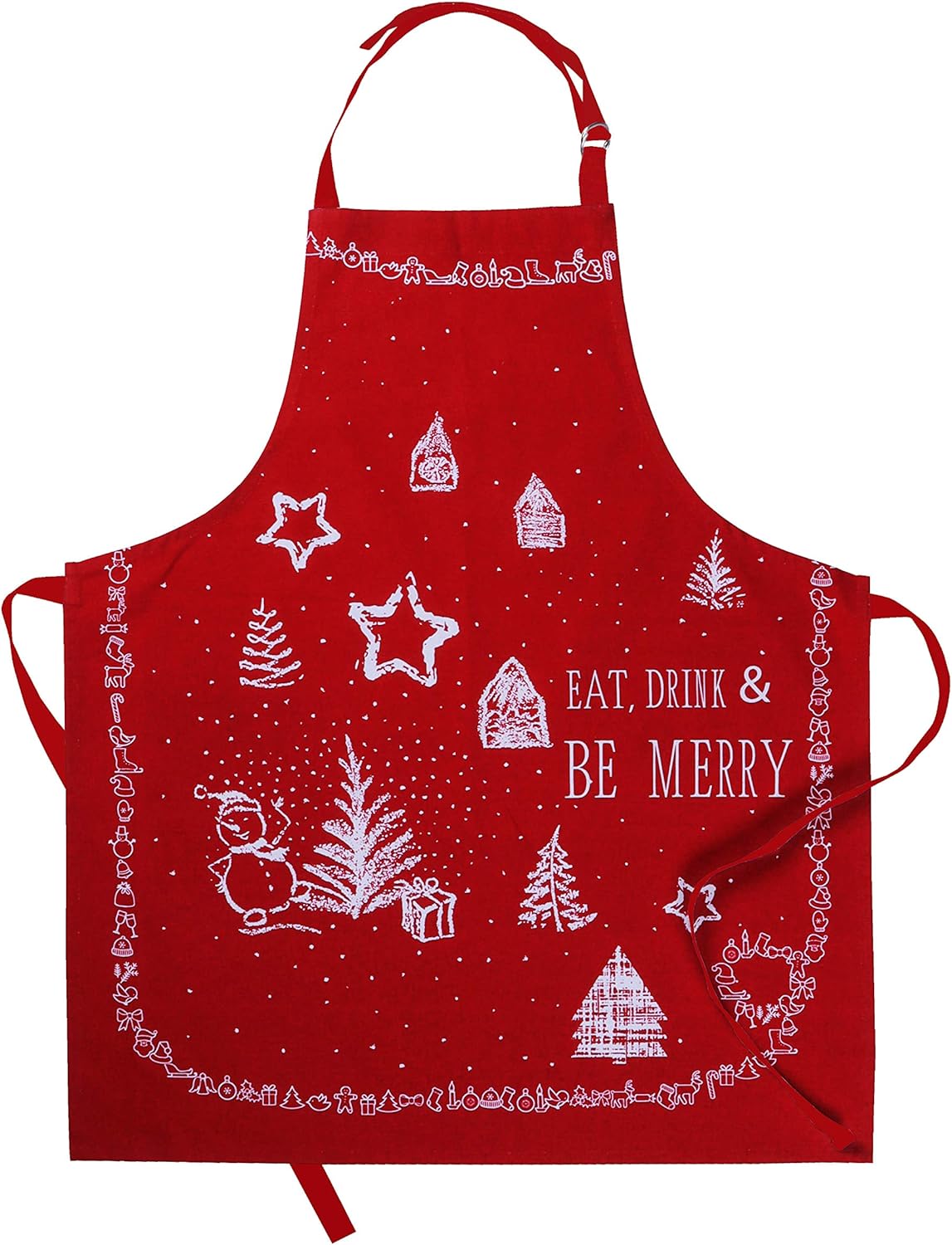 AMOUR INFINI Cotton Womens Apron for Kitchen Reusable and Washable Aprons with Pockets & Adjustable Strap Spring & Easter Apron (27.5 x 33 Inches)