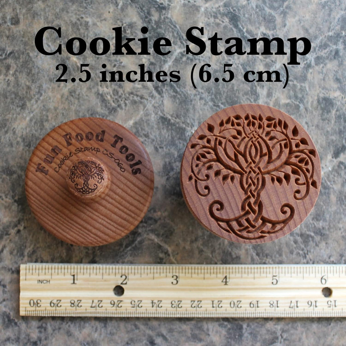 Wood Cookie Stamp, 2.5 Inch (Celtic Tree CS-060)