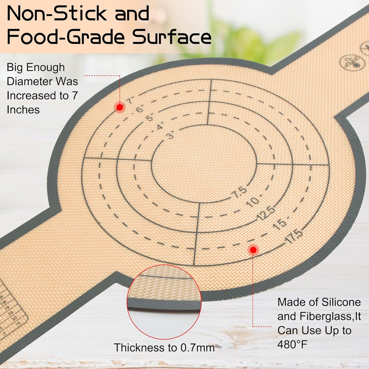Silicone Bread Sling for Dutch Oven, 2 PCS Non-Stick & Easy Clean Reusable Silicone Bread Baking Mat with Long Handles, Easy to Transfer Sourdough Bread(Grey), medium, Gray