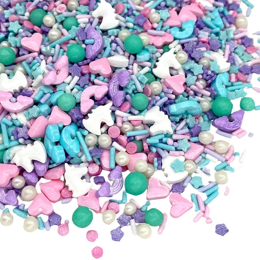Manvscakes, pink sprinkles, valentines, cake sprinkles, gluten free, cookies, chocolate, fondant, princess topping, ice cream, edible, dessert decoration (Pink Blue)