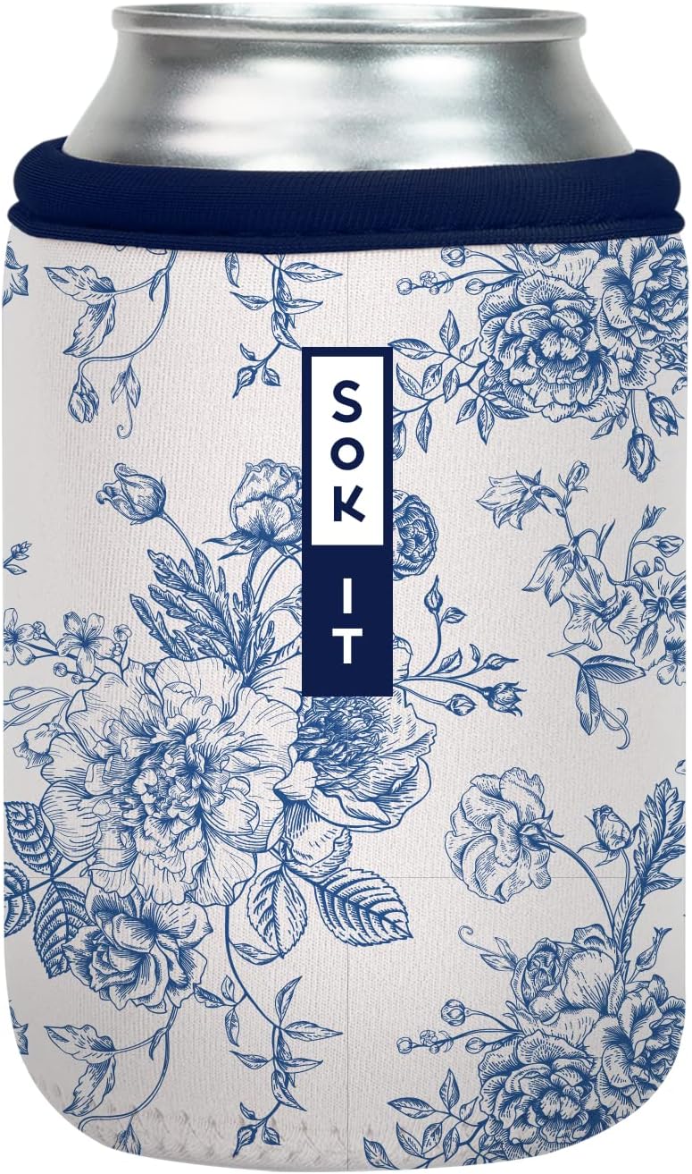 Sok It CanSok Sleeve for Beer & Soda Insulated Neoprene Cover (Like Fine China, 12oz Can Sleeve)