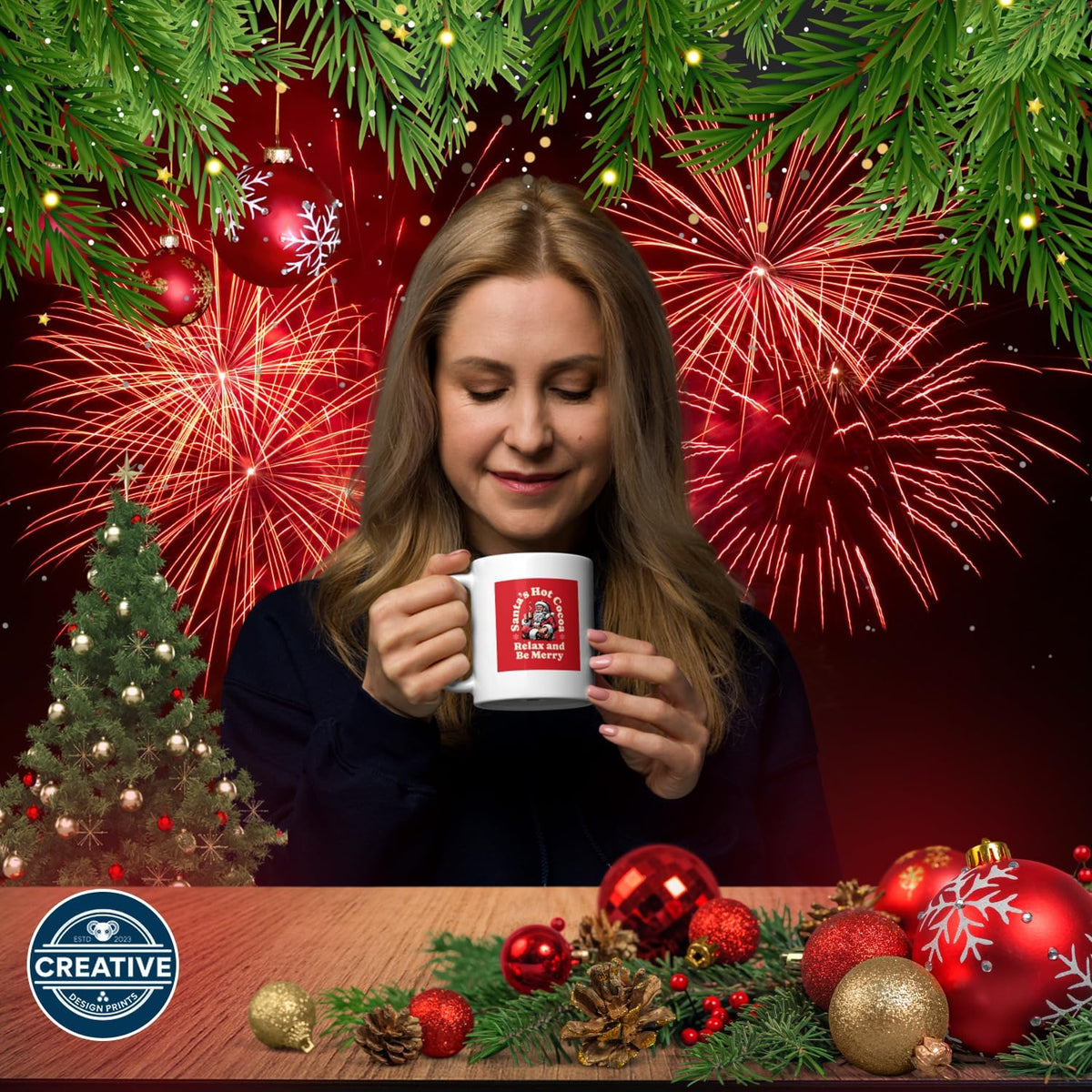 11 OZ Novelty Coffee Mugs - Christmas Gift (Christmas-themed hot chocolate.)