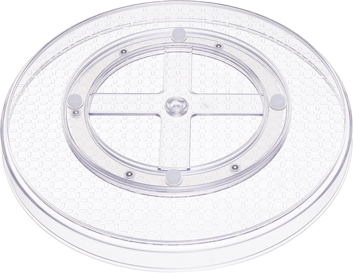 Amazon Basics Clear Lazy Susan Turntable Organizer, 12-Inch, 2-Pack