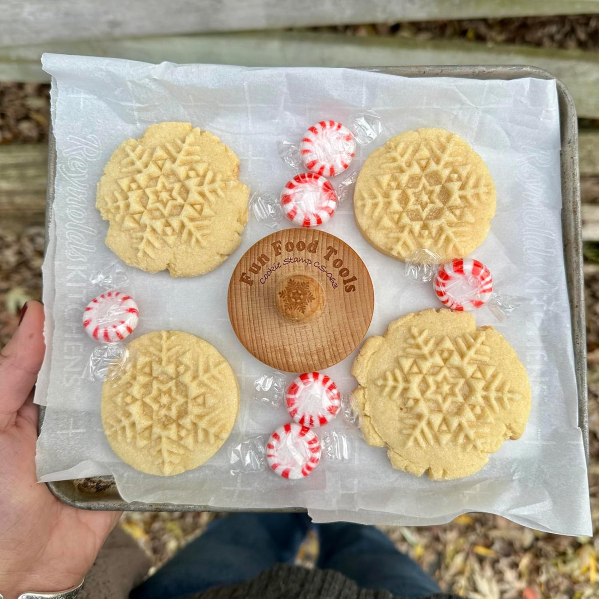 Wood Cookie Stamp, 2.5 Inch (Snowflake 4 CS-063)