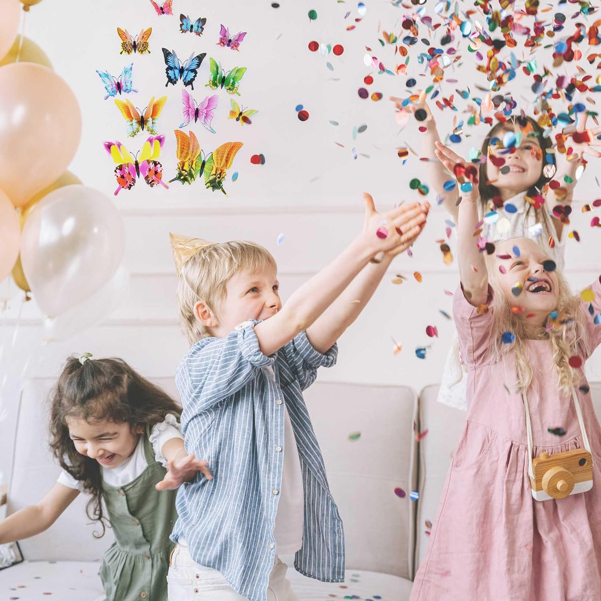 Butterfly Wall Decor 24/48 PCS, 3D Butterflies Stickers for Party Decorations with Magnets (Swallow, 48)