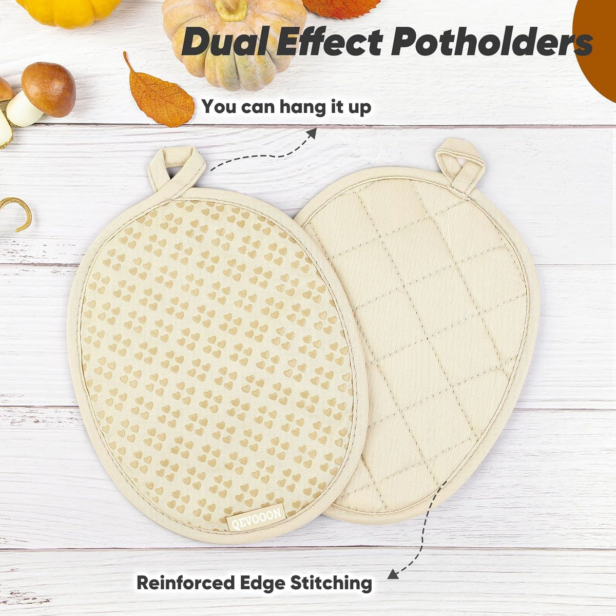 Oven Mitts and Pot Holders 4 Sets, Heat Resistant 500 ℉ Oven Mitt and Pot Holder,Oven Glove&Potholders with Non-Slip Silicone Surface,Kitchen Essentials for Cooking/Baking/BBQ-Beige
