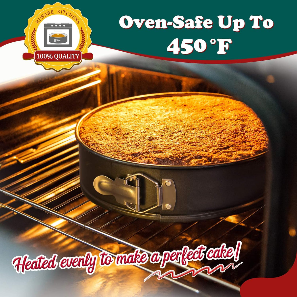 Hiware 6 Inch Non-stick Springform Pan with Removable Bottom - Leakproof Cheesecake Pan, Compatible with 3 Qt Instant Pot
