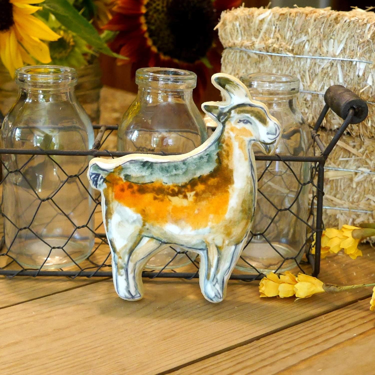 Goat Farm Animal Cookie Cutter, Premium Food-Grade Stainless Steel, Dishwasher Safe