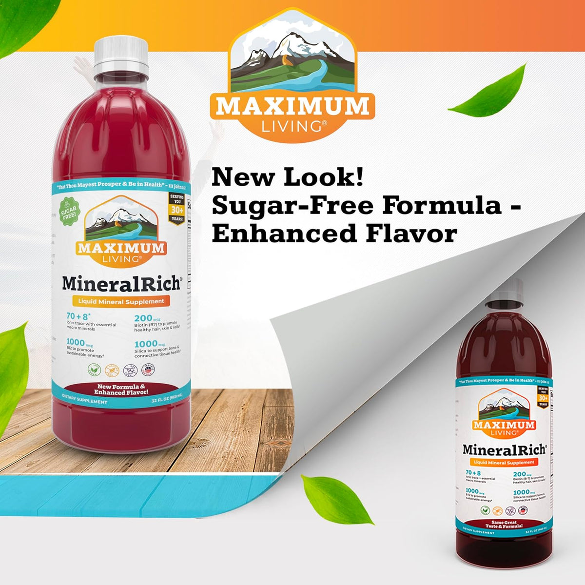 Maximum Living MineralRich Minerals Supplement - 32 oz (32 oz (Pack of 1), MineralRich)