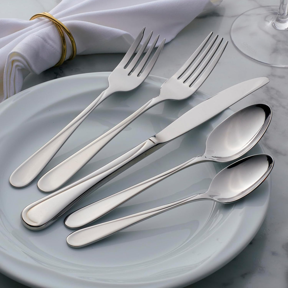 Oneida Flight 12-Piece Stainless Steel Flatware Set, Service for 4