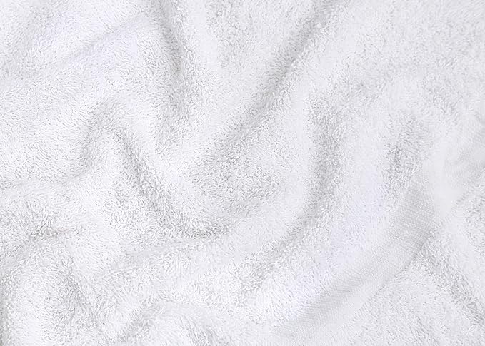 GOLD TEXTILES 24 PCS New White 20X40 Cotton Blend Economy Bath Towels Soft & Quick Dry Salon Hair Towel-Gym Towel (2 Dozen)