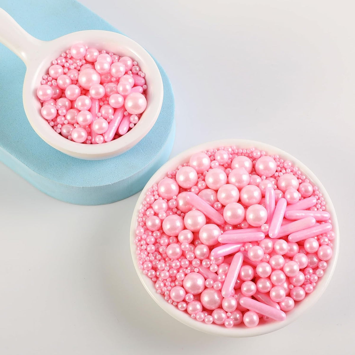 Kasvan Pink Mix Sugar Sprinkles - Edible Candy Pearls with 4-Claw Sprinkle Pen,118g/4.16 Oz, Gift Box Pack, Baking Cake Decorations, Ice Cream Toppings and Cookie Decorating (Pink)