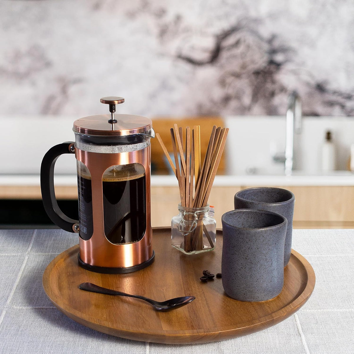 Acacia Wood Lazy Susan Organizer Kitchen Turntable for Cabinet, Table, Pantry or Countertop