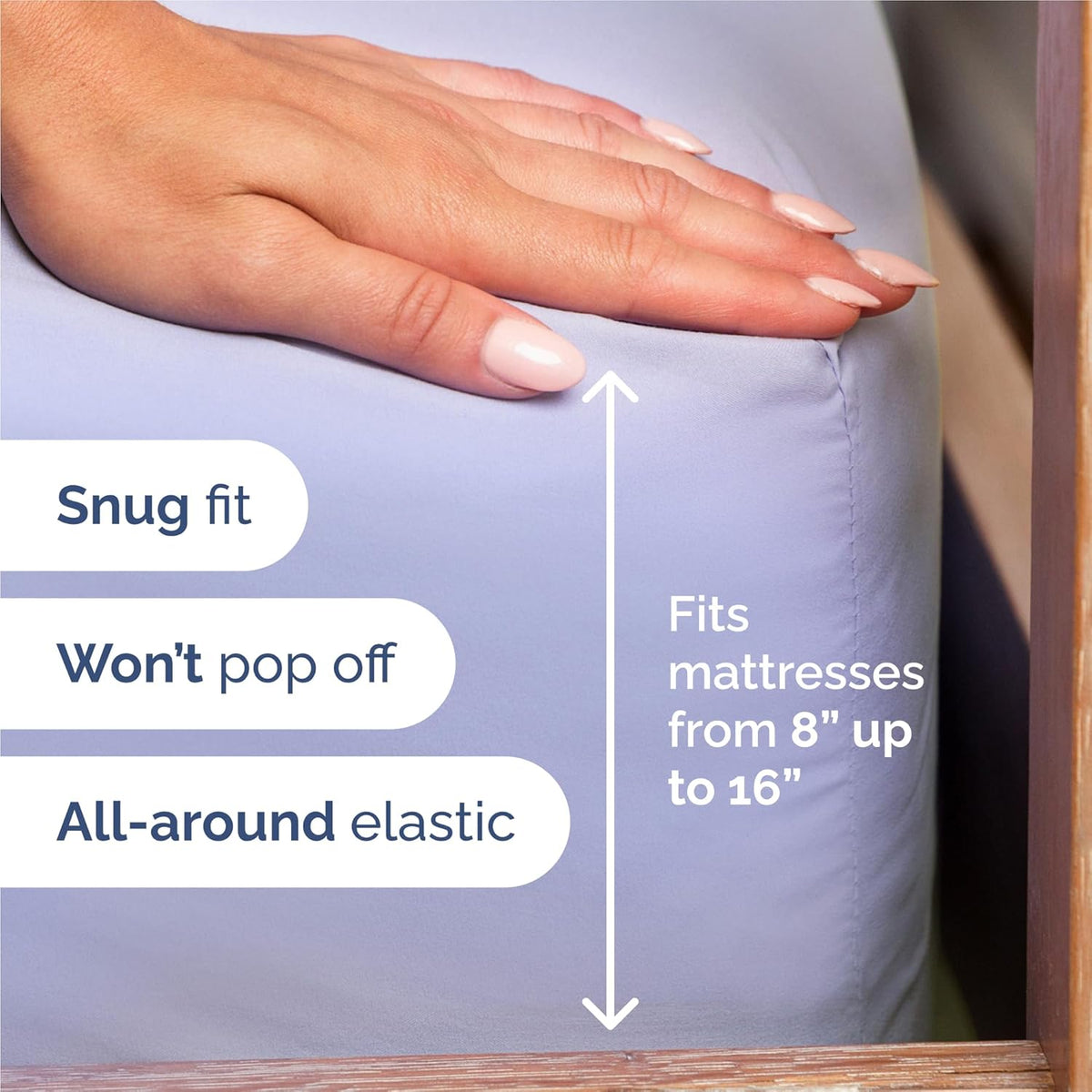 Split King Size 5 Piece Sheet Set - Comfy Breathable & Cooling Bed Sheets Set - Hotel Luxury Bedding for Women, Men, Kids, Teens, Boys & Girls - Deep Pockets, Soft, Wrinkle Free - Oeko-Tex - Lavender