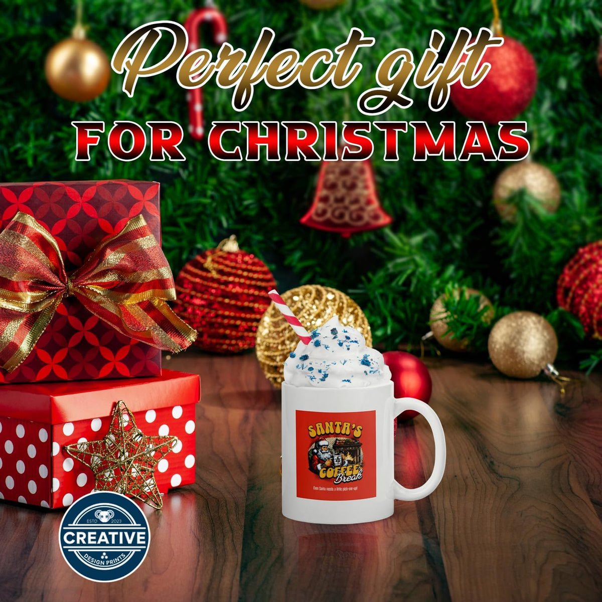 11 OZ Novelty Coffee Mugs - Christmas Gift (Christmas-themed coffee break)