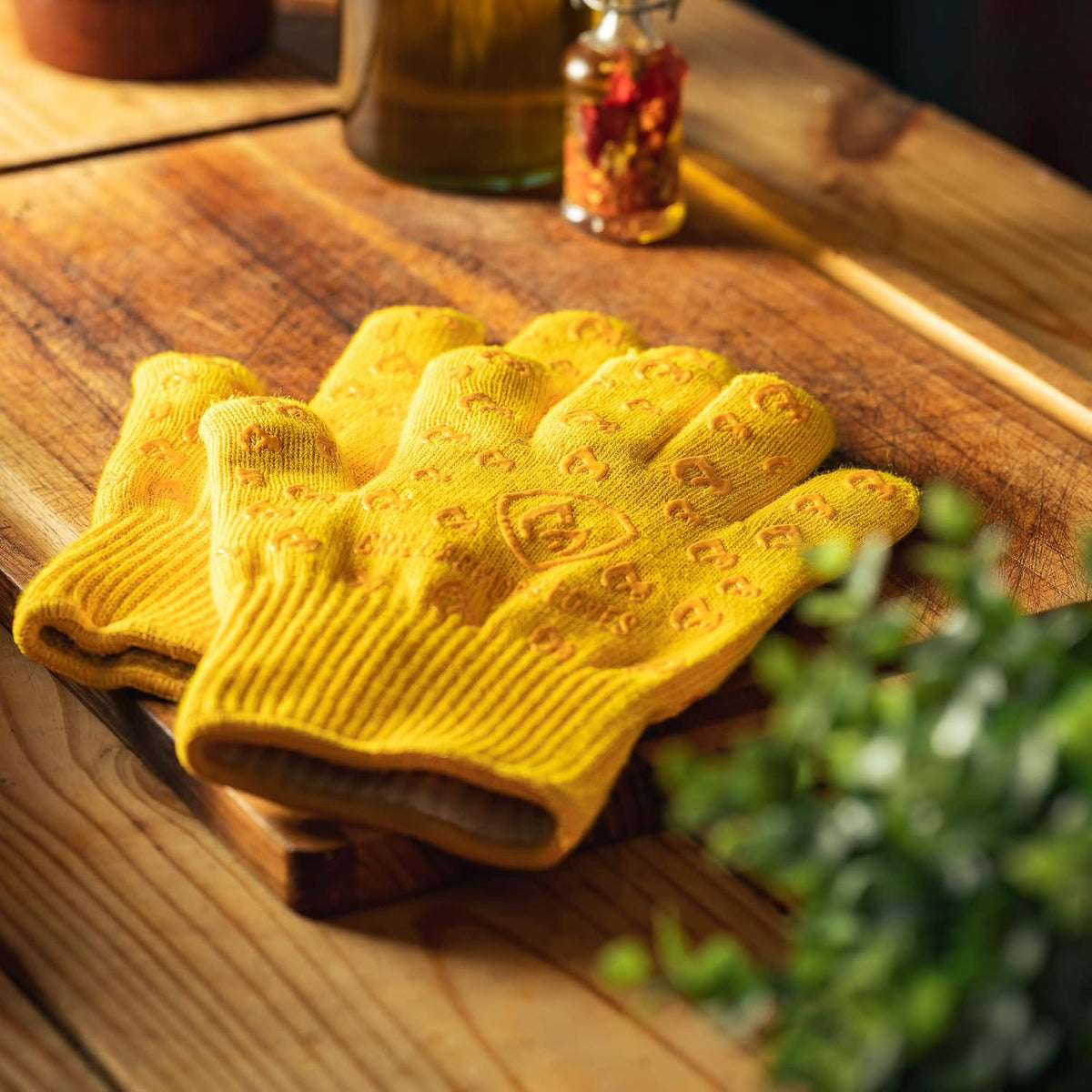 Grill Armor Oven Gloves 932°F Extreme Heat & Cut Resistant Oven Mitts with Fingers for BBQ, Cooking, Grilling, Baking – Accessory for Smoker, Cast Iron, Fire Pit, Camping, Fireplace and More