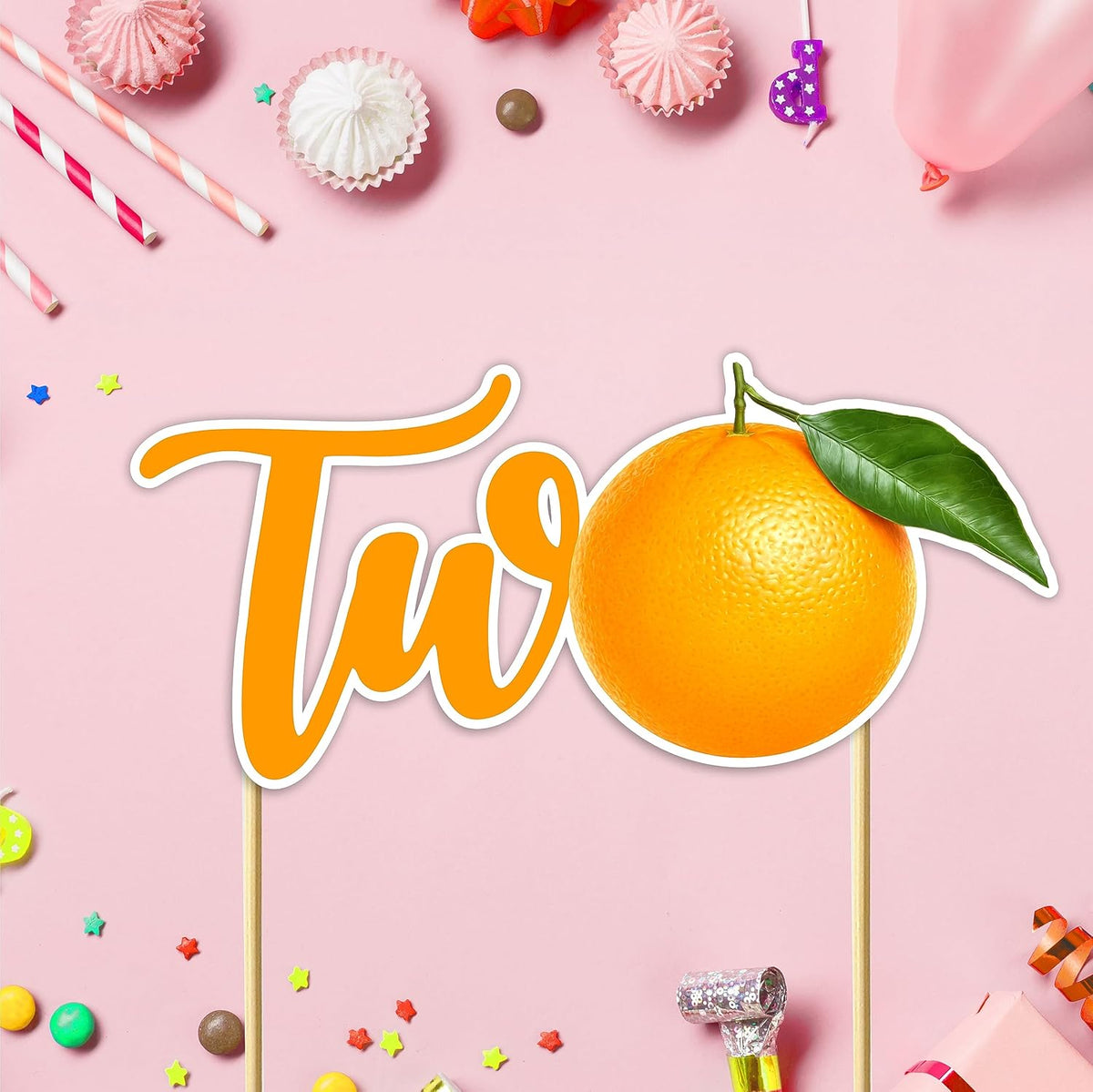 Seyal® Orange Two Cake Topper
