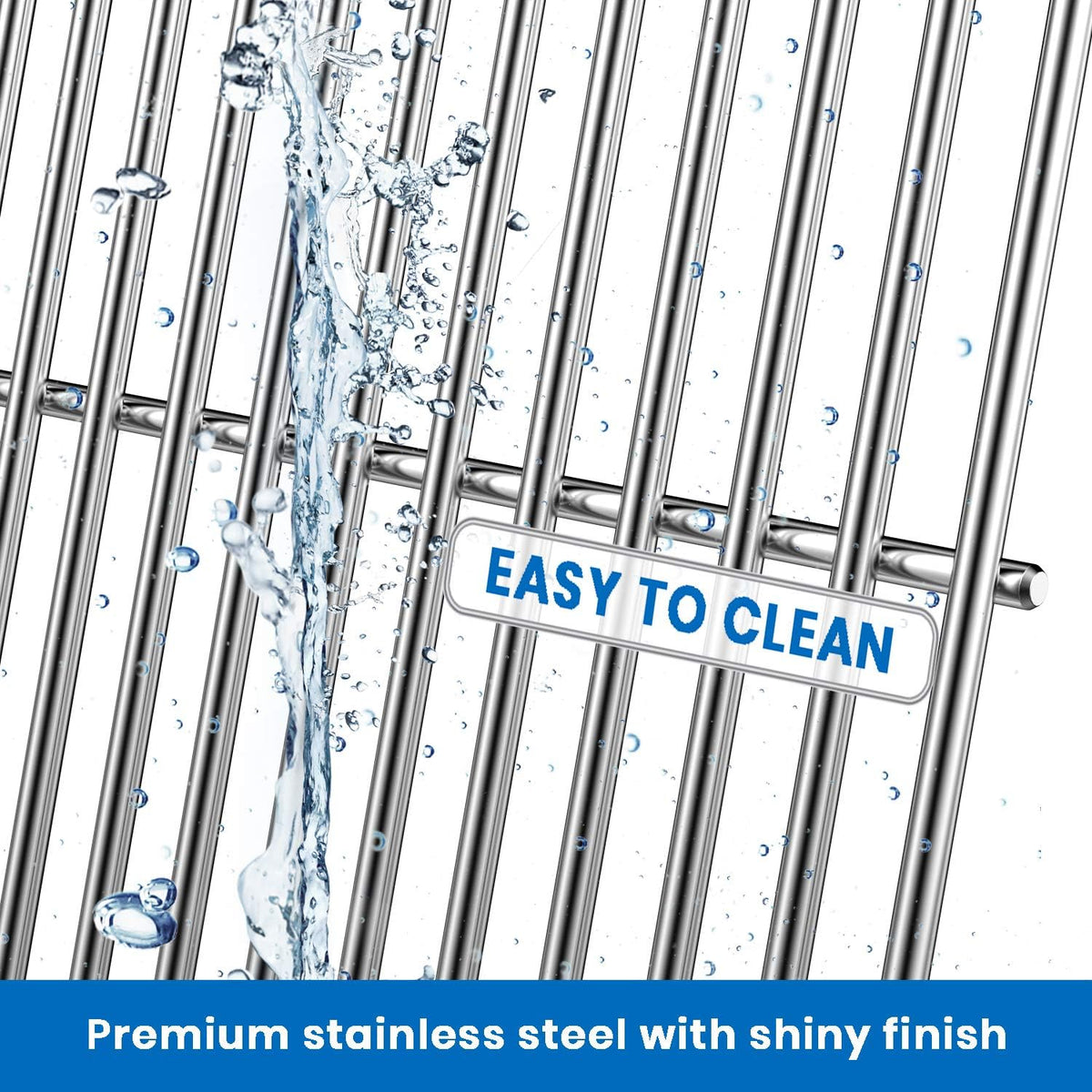 Stanbroil Stainless Steel Cooking Grates for Weber Summit 600 Series Summit E/S 640/650/660/670 Gas Grills with a Smoker Box, Replacement Parts for Weber 67552 - Set of 3