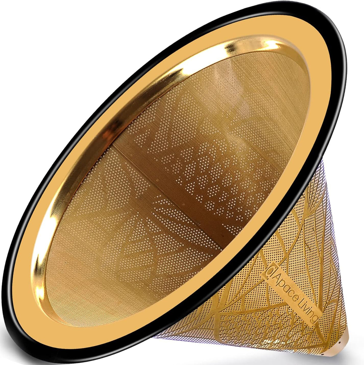 Compatible with Chemex, Hario V60 Pour Over Coffee Filter - Wide Metal Base Reusable Stainless Steel Coffee Dripper - Paperless Coffee Filter for Sustainable Brewing