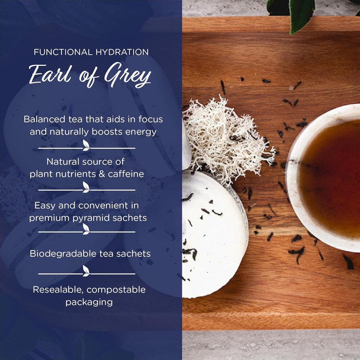 The Tea Spot Earl of Grey Black Tea with Citrus for Energy | Blend of Black Tea, Citrus Root, Mallow Flowers, Bergamot, Citrus and Vanilla Flavoring | 15 Tea Bags