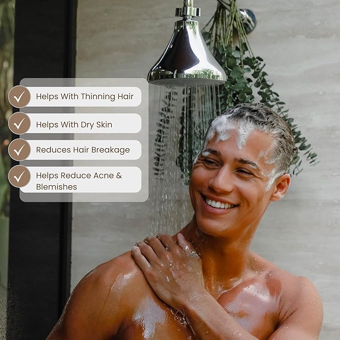 NUUD Filtered Shower Head - Removes Chlorine, Heavy Metals & Contaminants for Healthier Scalp Skin & Hair | Protects Colored Hair & Soothes Dry Skin - High Pressure Shower Head Filter - Brushed Nickel