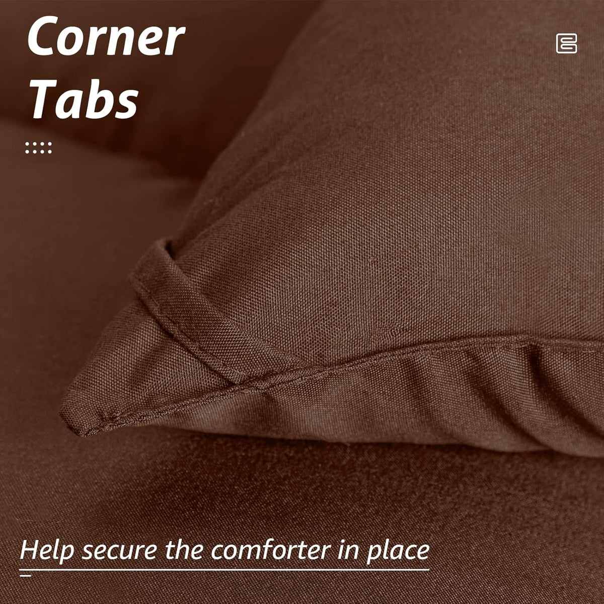 HYLEORY All Season Queen Size Bed Comforter - Cooling Down Alternative Quilted Duvet Insert with Corner Tabs - Winter Warm - Machine Washable - Mocha Coffee