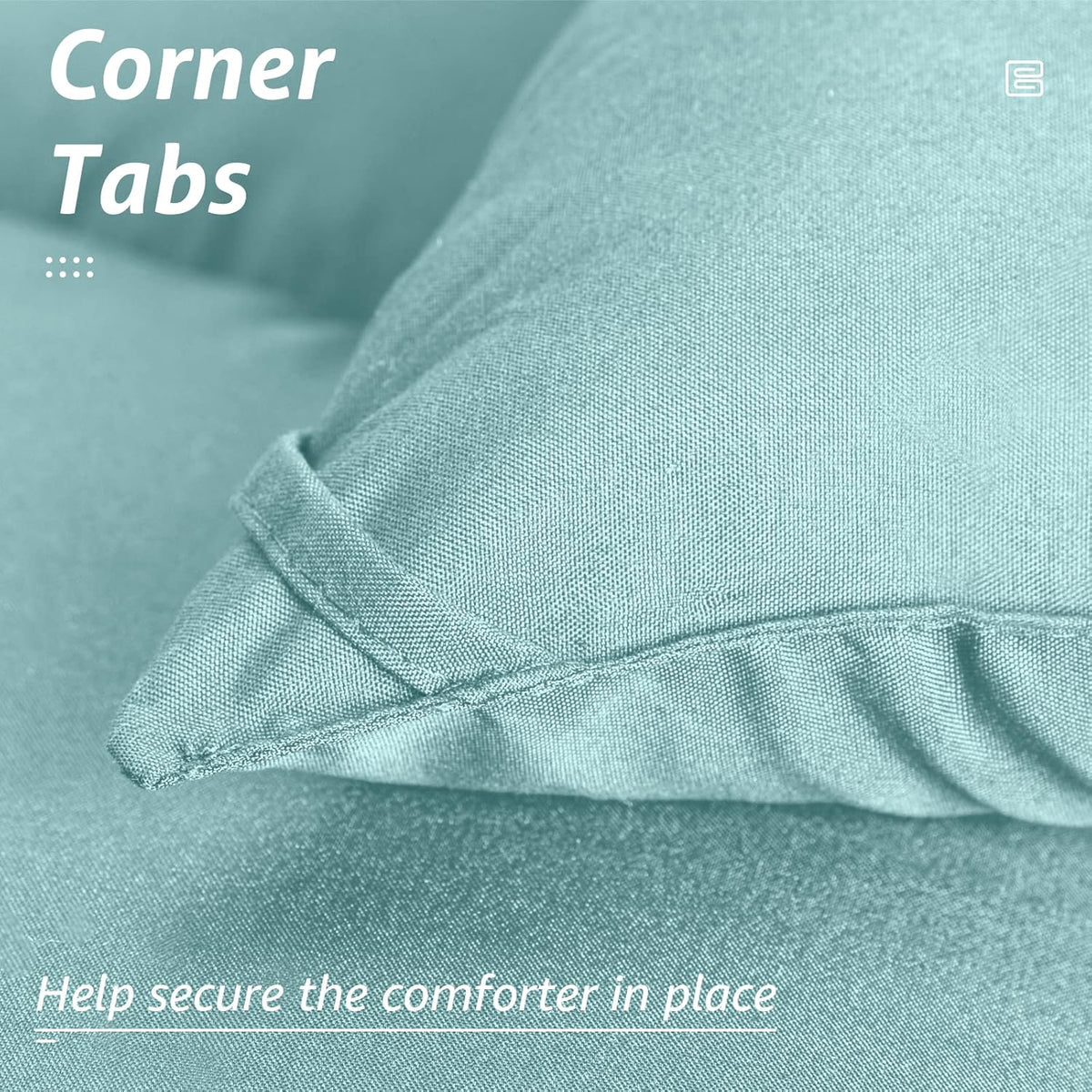 HYLEORY All Season Twin Size Bed Comforter - Cooling Down Alternative Quilted Duvet Insert with Corner Tabs - Winter Warm - Machine Washable - Turquoise