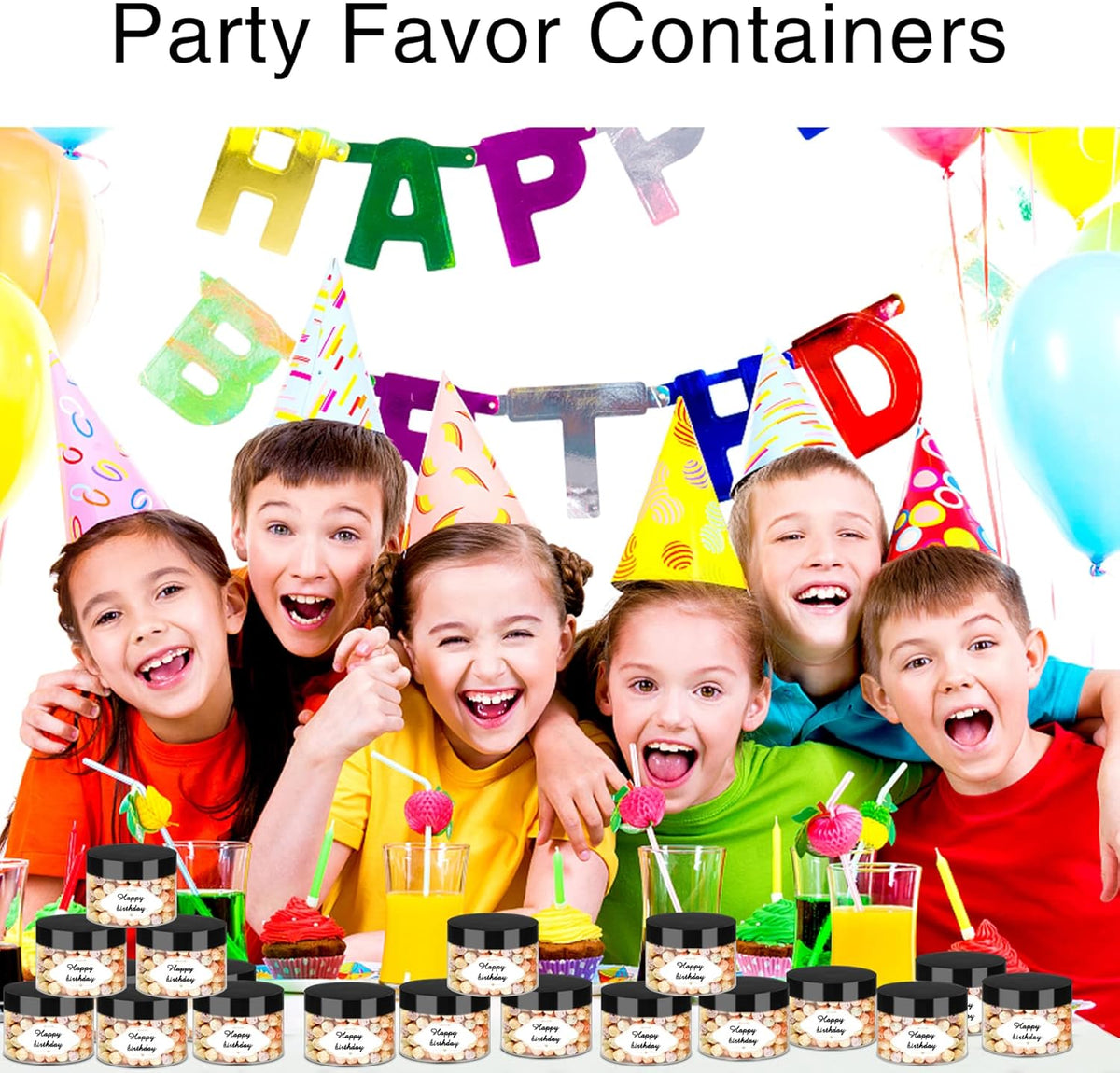 Plastic Jars with Lids, 4 OZ Slime Containers 72 Pcs Empty Clear Plastic Jars Refillable Plastic Cosmetic Containers with Screw On Lids for Kitchen Use Lotions & Beauty Products