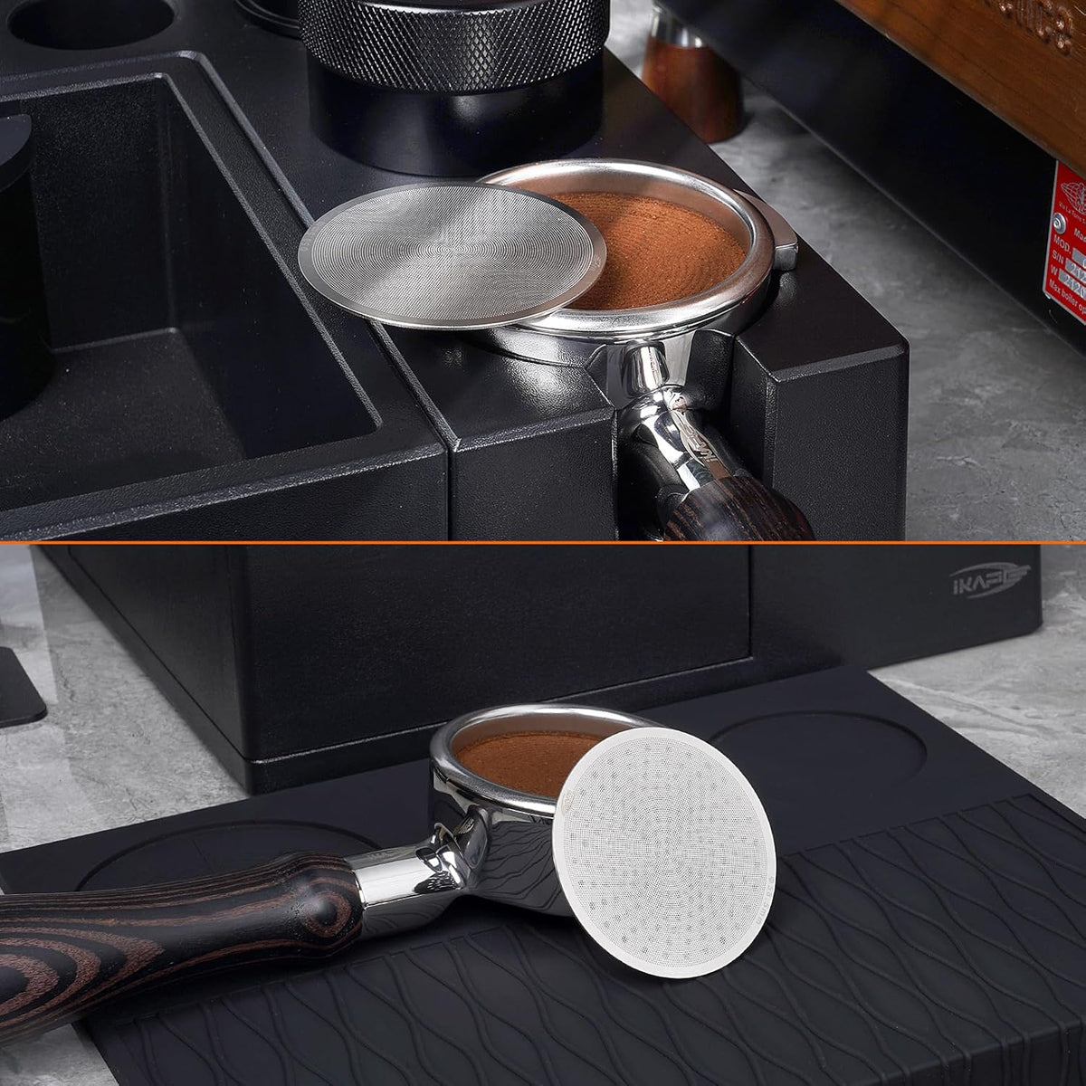 IKAPE 51mm Espresso Puck Screen, 0.8mm Thickness, Reusable Metal Thin & light Coffee Filters, Food-grade 316 Stainless Steel Coffee Puck Screen for Espresso Baristas