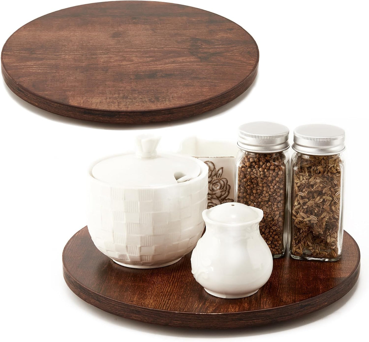[ 2 Pack ] 10-inch Lazy Susan Organizers, ACIAZAAZ Lazy Susan Turntable for Cabinet, Kitchen Turntable Storage for Table, Countertop, Pantry