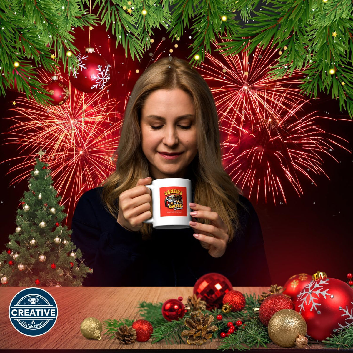 11 OZ Novelty Coffee Mugs - Christmas Gift (Christmas-themed coffee break)