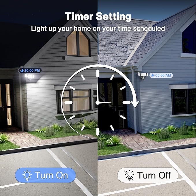 Olafus 65W Smart LED Flood Light Outdoor with Motion Sensor, 6500LM, 2700K-6500K WiFi Security Light Work with Alexa/Google, Motion Detector Lights with APP Control, IP65 Floodlight Outside (Black)