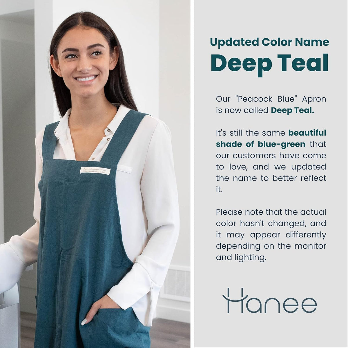 HANEE Cotton Aprons for Women and Men | Cross-Back Apron with Pockets