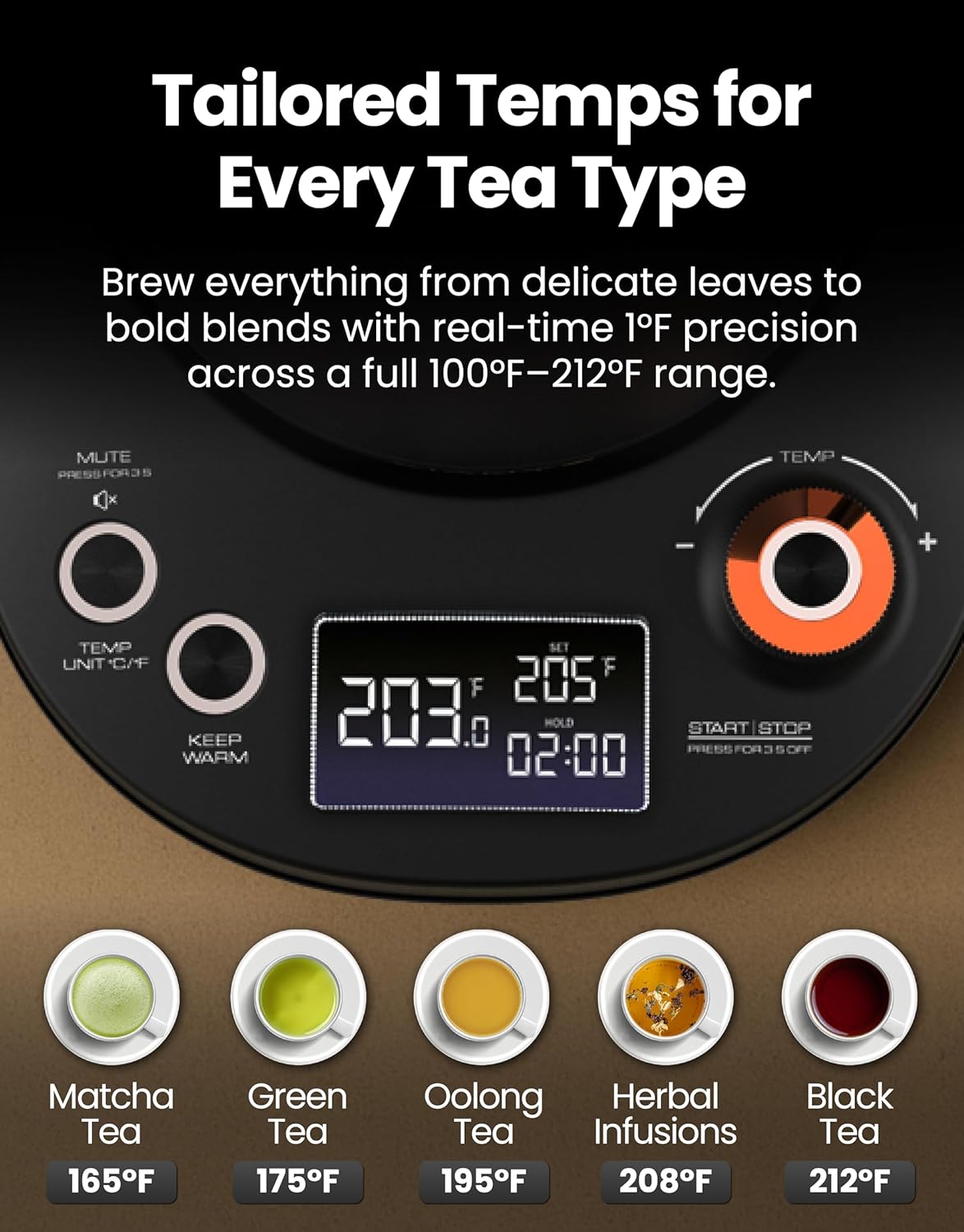 Vianté Electric Gooseneck Kettle with Precise Temperature Control. Pour Over Coffee & Tea Kettle. Boil-Dry Protection & Keep Warm Function. Stainless Steel, BPA-Free. Includes V60#2 Filters. 0.8L