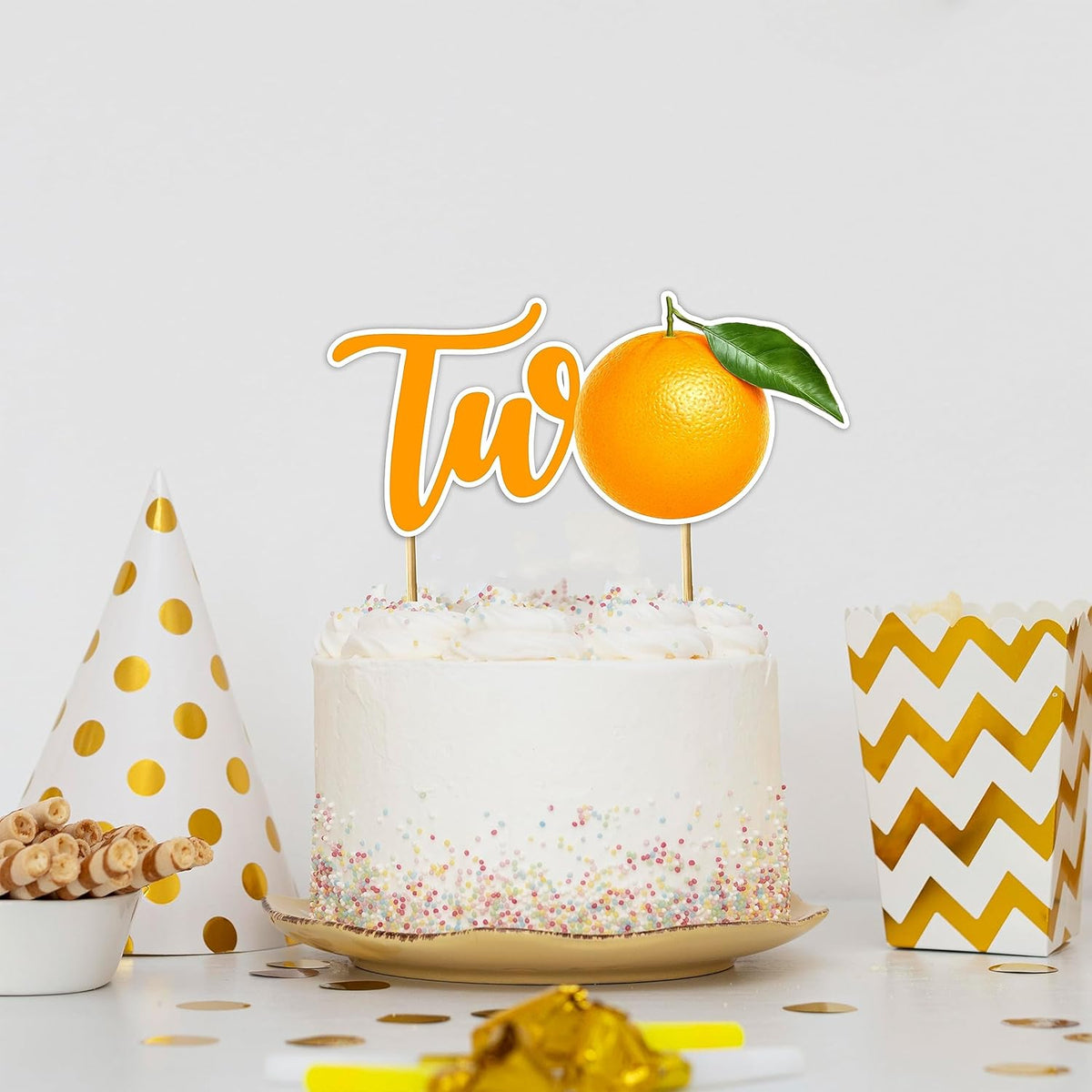 Seyal® Orange Two Cake Topper