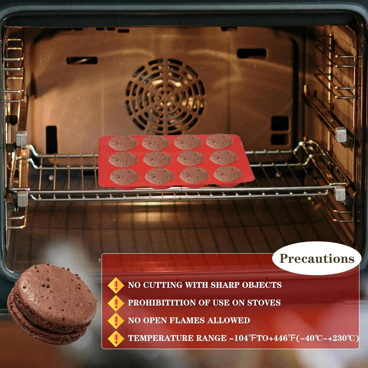 2 Pcs Round Chocolate Cookie Molds, SAGOOITS 12-Cavity Cylinder Chocolate Cover Cookie Silicone Molds for Candy Mini Cakes Jelly Baking